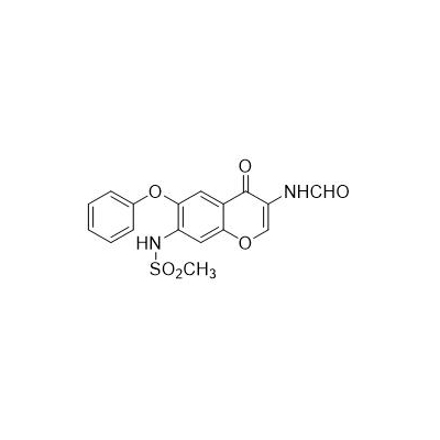 N-(3-Formammido-4-osso-6-fenossi-4H-cromen-7-il)metansolfonammide N-[7-(metansolfonammido)-4-osso-6-fenossi-4H-cromen-3-il]formammide